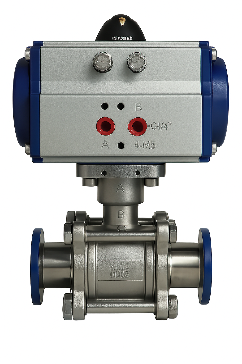 Válvula de Bola 1-1/2" HPA083DA con conexión Clamp